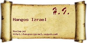 Hangos Izrael névjegykártya